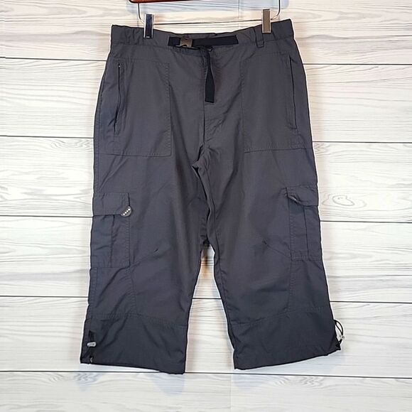 Alpine Design capri hiking cargo pants - grey Women's Size L - Picture 1 of 12